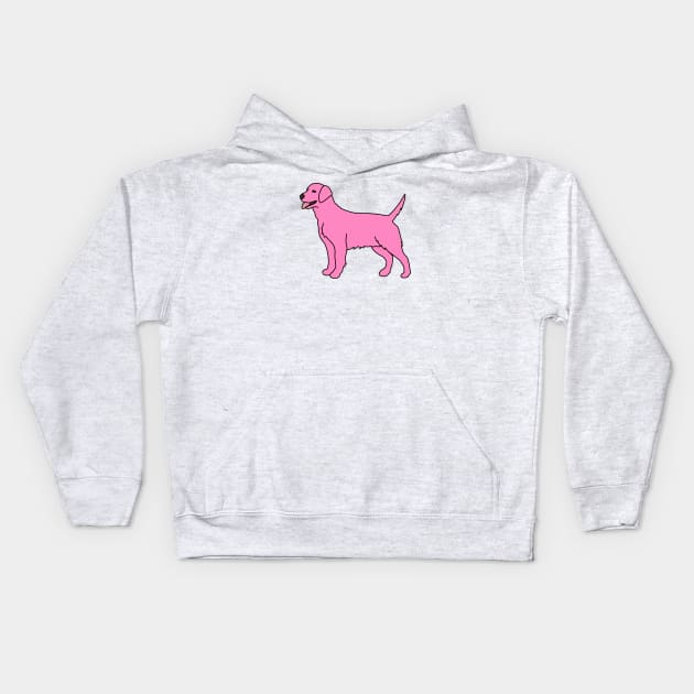 Pink Labrador Kids Hoodie by Kelly Louise Art